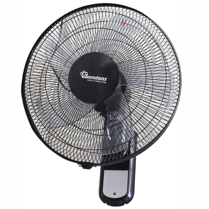 Ramtons RM/676 16" Wall Fan 3 Speed with Remote – Powerful Airflow, Remote Control Convenience, Space-Saving Wall Mount Design, Ideal for Home, Office & Commercial Use
