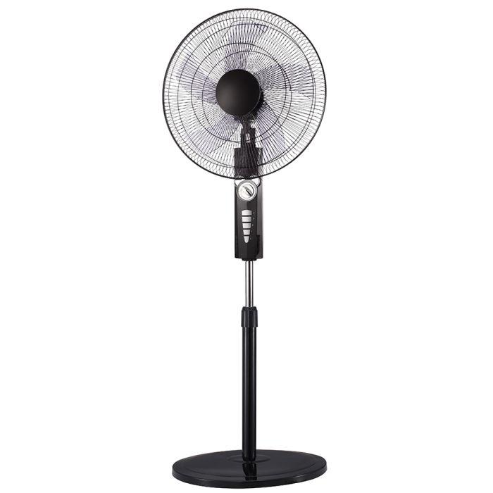 Ramtons RM/668 Black Stand Fan 4-Speed – Powerful Airflow, Adjustable Height, Quiet Operation, Perfect for Home, Office & Commercial Spaces
