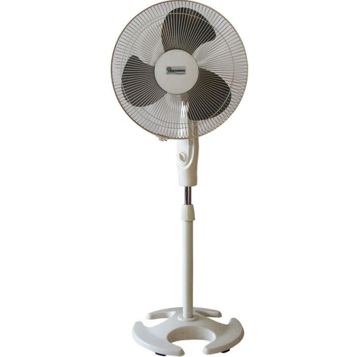 Ramtons RM/159 White Stand Fan 3-Speed – Adjustable Height, Powerful Airflow, Quiet Operation, Ideal for Home, Office & Commercial Use