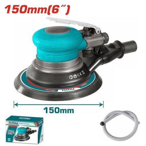Total TAT91512 150mm (6") Air Sander – Heavy Duty Pneumatic Orbital Sander for Wood, Metal & Automotive Use