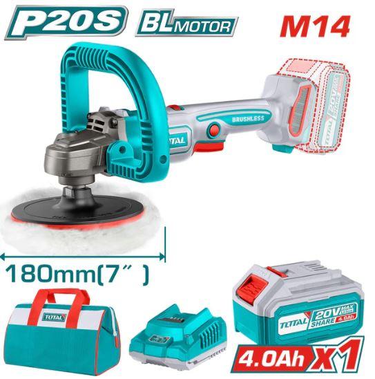Total TAPLI20181 7″ 180mm Cordless Polisher – Heavy Duty Battery-Powered Car & Surface Polishing Tool
