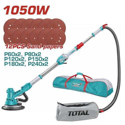 Total TDWS105016 Drywall Sander – 1050W Variable Speed Wall & Ceiling Sander for Plasterboard & Drywall Finishing