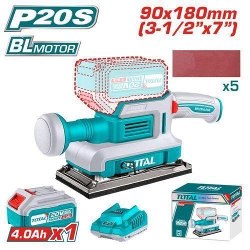 Total TFSLI20311 20V Cordless Finishing Sander – Lightweight Electric Power Tool for Woodworking & DIY Projects