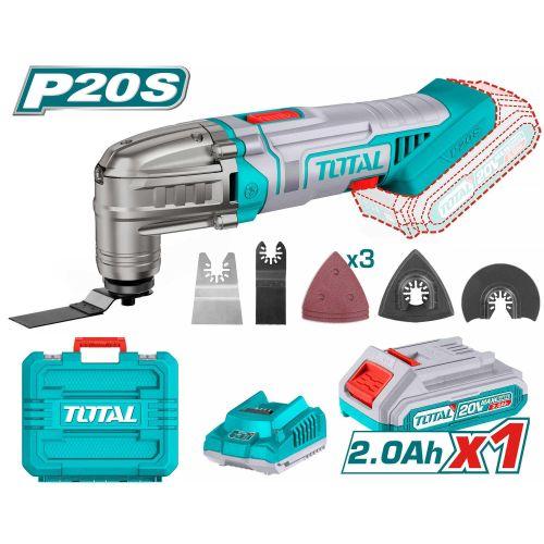 Total TMLI20228 20V Cordless Multi-Tool – Versatile Battery-Powered Tool for Cutting, Sanding & DIY Projects
