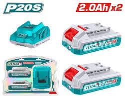 Total TFBCPK2212 20V P20S Lithium-Ion Battery & Fast Charger Kit – Cordless Power Tool Battery Pack