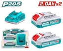 Total TFBCPK2212 20V P20S Lithium-Ion Battery & Fast Charger Kit – Cordless Power Tool Battery Pack