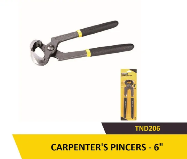 [TND206-VN-VH] Uyustools TND206 6’’ Carpenter's Pincers Pliers – Heavy-Duty, Durable, Precision Grip for Woodworking & DIY Projects