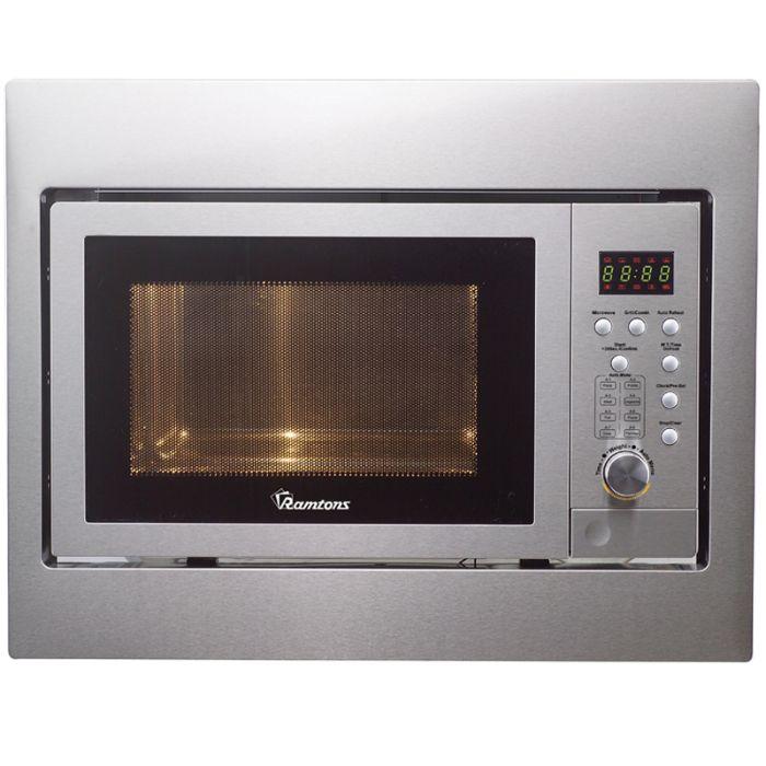Ramtons RM/311 25L Built-In Microwave + Grill Stainless Steel – Large Capacity, Powerful Cooking & Grilling, Sleek Built-In Design, Ideal for Modern Homes & Commercial Kitchens