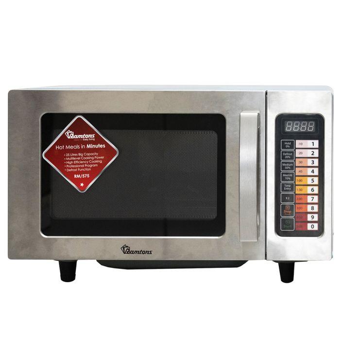 Ramtons RM/575 25L Commercial Microwave Oven – High-Capacity Design, Powerful Performance, Fast Heating, Ideal for Restaurants, Offices & Commercial Kitchens