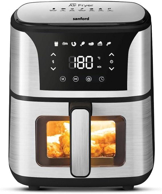 Sanford SF2450AF Digital Air Fryer 5.5L 1500W – Healthy Oil-Free Cooking with Adjustable Temperature & Timer for Crispy Meals