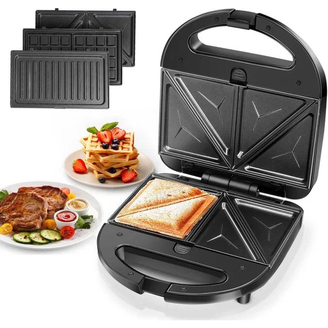 Sanford SF9955DMT 3-in-1 Multi Toaster 750W – Sandwich, Waffle & Grill with Non-Stick Plates