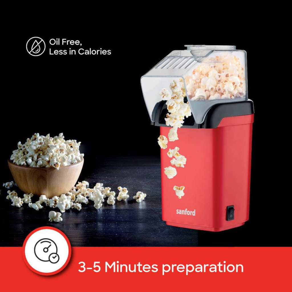 Sanford SF1377PM Electrical Hot Air Popcorn Maker – Fast Oil-Free Popcorn Machine
