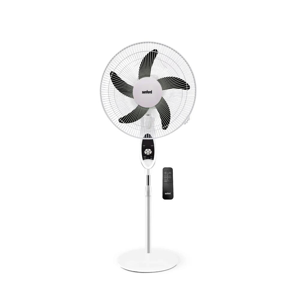 Sanford SF974RSFN 18-Inch Rechargeable Stand Fan with Solar Panel – Powerful, strong airflow, height-adjustable design, and long backup time