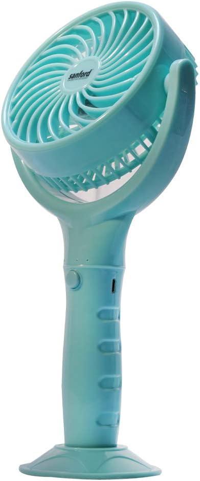 Sanford SF936HFN Rechargeable Hand Fan Combo with Mobile Holder – Portable lightweight design, and strong airflow for personal cooling anywhere