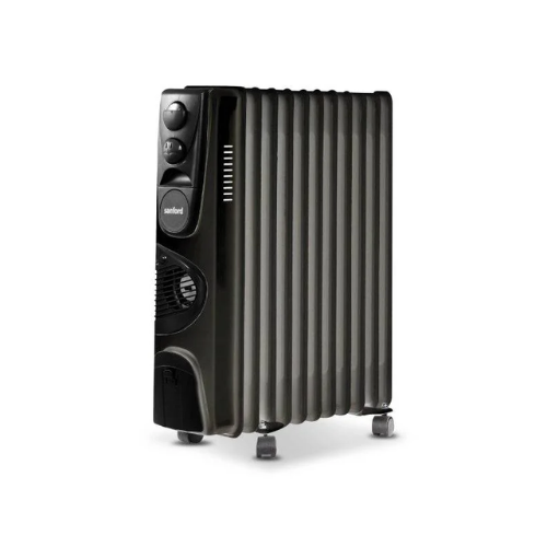 Sanford SF12110H 2400W 11-Fin Oil Filled Radiator Heater with Turbo Fan – Efficient Heater for fast, even heating at home or office