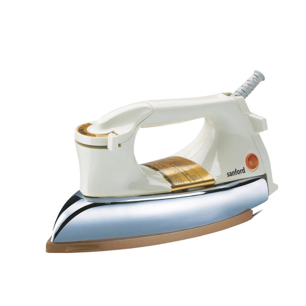 Sanford SF20DI 1200W Heavyweight Dry Iron – Powerful Non-Stick Soleplate , adjustable temperature control, fast heating, and durable build designed for crisp ironing at home.