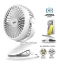 Sanford SF6664PCF Portable Clip Fan – 360º horizontal and vertical adjustable rotation, multiple speed settings, quiet operation, and compact design perfect for personal cooling at home, office, or travel.