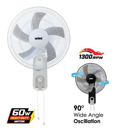 Sanford SF934WFN 18-Inch Wall Fan – High-Velocity 5-Blade s, adjustable tilt, multiple speed settings, and durable build perfect for powerful home or office cooling.