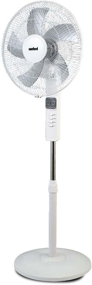 Sanford SF903SFN 16-Inch Stand Fan- Powerful Airflow, Adjustable Height & Quiet Operation for Home or Office