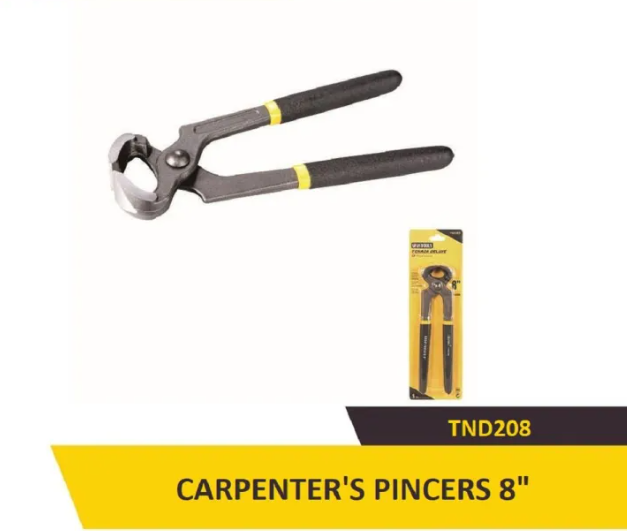 [TND208-VN-VH] Uyustools TND208 8’’ Carpenter's Pincers Pliers – Heavy-Duty, Durable, Precision Grip for Woodworking & DIY Projects