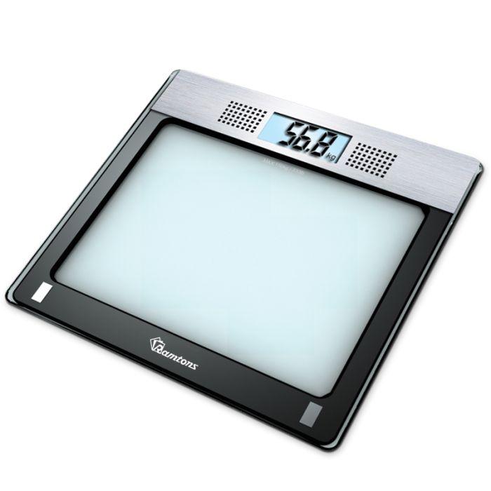 Ramtons RM/304 Talking Bathroom Scale – Digital Voice Display, High Accuracy Sensors, Large LCD Screen, Non-Slip Platform, Home Use