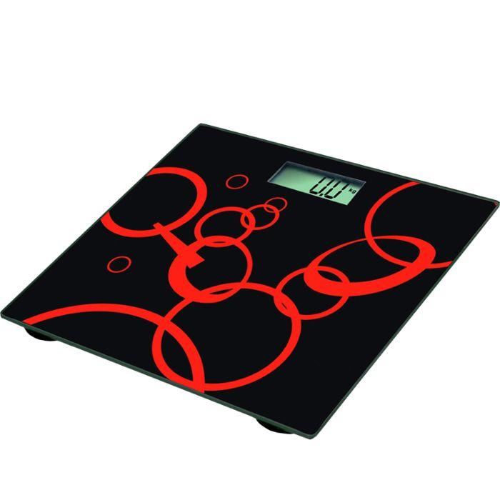 RAMTONS RM/285 Black & Red Bathroom Scale – Analog Weighing Scale, High Accuracy, Durable Platform, Easy-to-Read Dial, Home Use