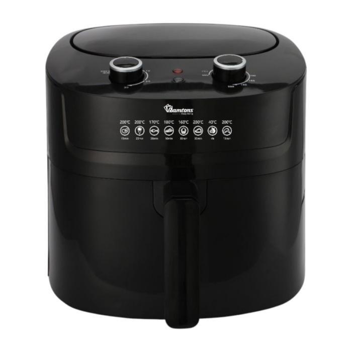 Ramtons RM/758 6L Manual Air Fryer Oil-Free – Large Capacity, Rapid Air Technology, Adjustable Temperature, Timer Control, Healthy Cooking, Home & Kitchen Use