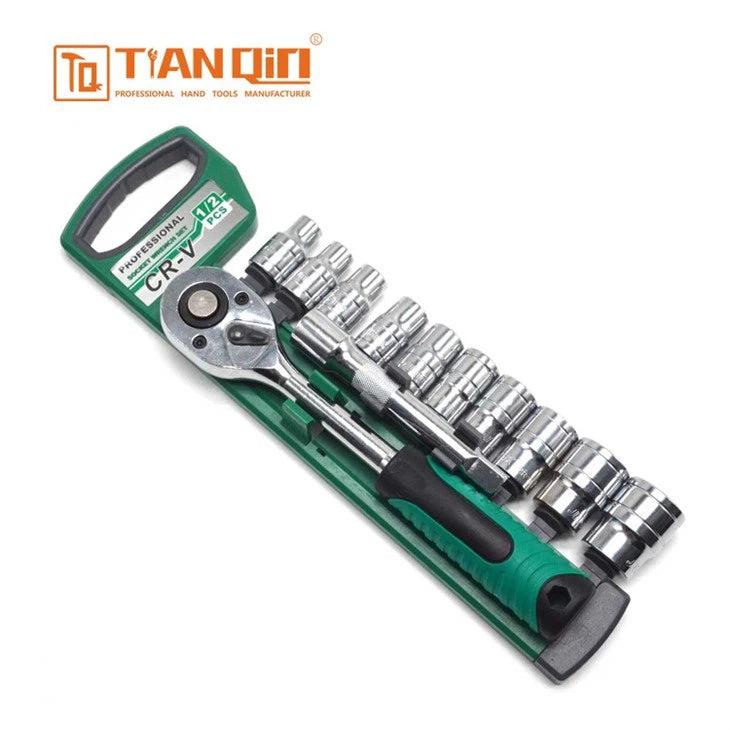 Tianqin TQ73012 12-Piece 1/2" Socket Wrench Set – Heavy Duty Professional Mechanics Tool Kit