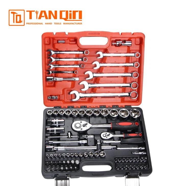 Tianqin TQ73062 82-Piece Socket Wrench Set – Heavy Duty Mechanic Tool Kit for Automotive & Home Repairs