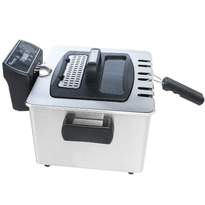 Ramtons RM/370 Deep Fryer Stainless Steel – Fast Heating, Adjustable Temperature, Easy to Clean, Home & Kitchen Use