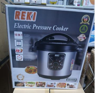 Reki RK-G0208 8Litres Electric Pressure Cooker - Fast, Safe & Energy-Efficient Multi-Function Cooker for Family Meals