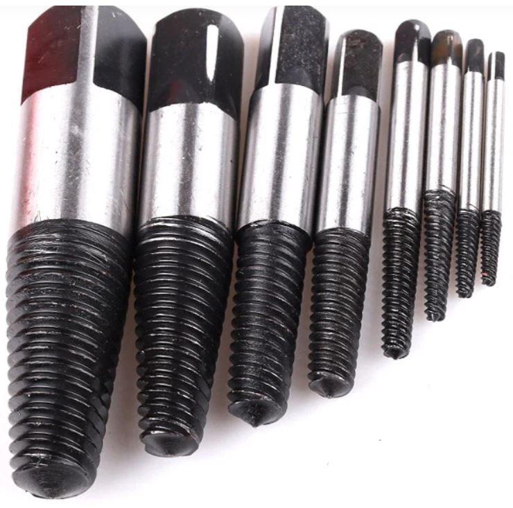 Tianqin TQ82087 8-Piece 40Cr Jumbo Screw Extractor Set – Heavy-Duty Broken Bolt Removal Tool