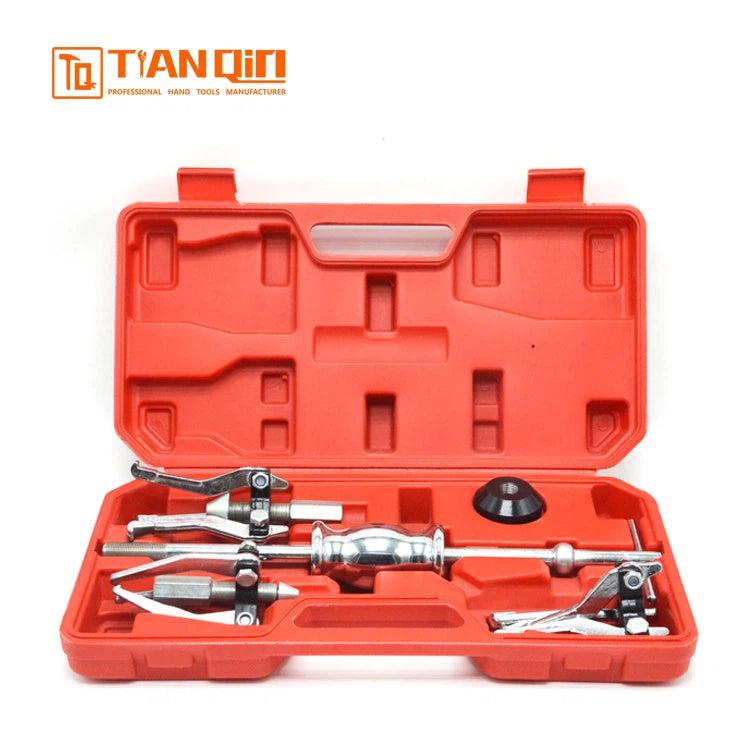 Tianqin TQ82031 5-Piece Slide Hammer Bearing Puller – Inner and Outer Hole Puller Set 15-38mm 15-80mm 38-80mm Heavy Duty Automotive Tool