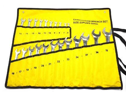 Tianqin TQ73100 - 22 Piece Combination Spanner Set - Metric Chrome Vanadium Wrenches