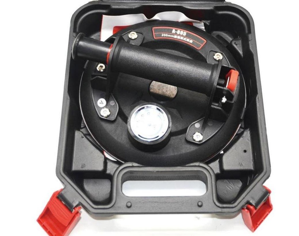 Tianqin TQ39014 Suction Cups – 200mm Heavy Duty Pump with Pressure Gauge, 175kg Strong Glass Lifter, Durable Grip Tool