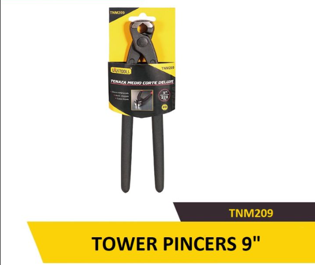 [TNM209-VN-VH] Uyustools TNM209 9’’ Tower Pincers – Heavy-Duty, Precision Grip, Durable Steel, Professional Hand Tool for Mechanics & DIY Projects