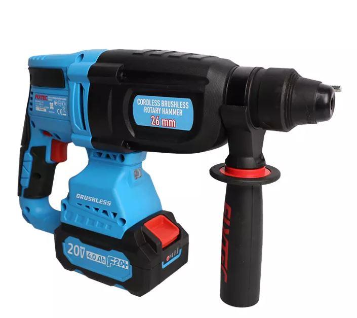 Fixtec FCRH2601-42 20V Brushless Rotary Hammer - Cordless Li-Ion SDS-Plus Drill