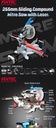 Fixtec FMS25502 1800W 255mm Sliding Mitre Saw – Precision Wood Cutting Saw for Carpentry & DIY