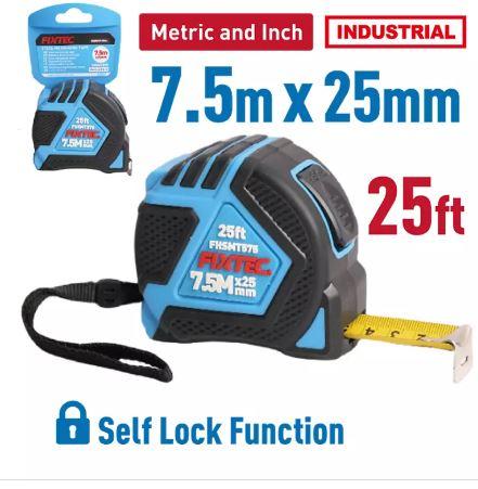 Fixtec FHSMT575 Steel Measuring Tape 5m 16ft Heavy-Duty Durable Tape Measure for Construction DIY and Professional Use