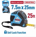 Fixtec FHSMT575 Steel Measuring Tape 5m 16ft Heavy-Duty Durable Tape Measure for Construction DIY and Professional Use