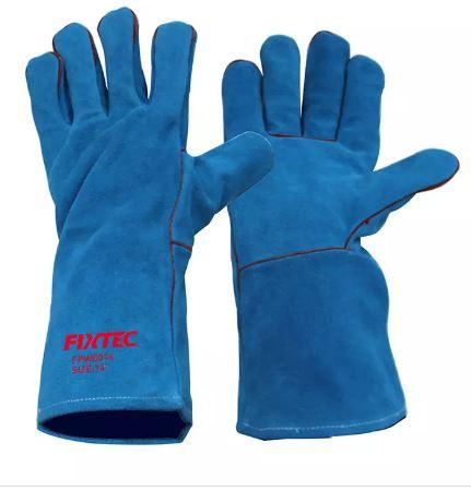 Fixtec FPWG014 Welding Leather Gloves – Heat Resistant Work Gloves for Metalwork, Fabrication & Industrial Use