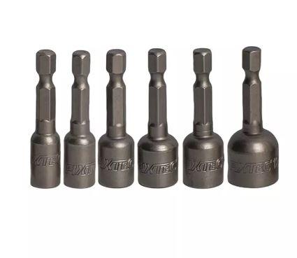 Fixtec FHID-6 48mm 6-Pcs Magnetic Nut Socket Set – Heavy Duty Automotive & Workshop Tool