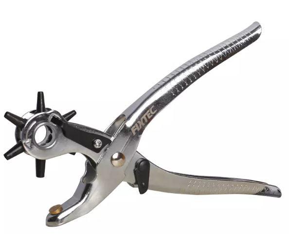 Fixtec FHRPL109 Revolving Punch Plier – 220mm/9" Hole Punch Tool for Leather, Paper & DIY