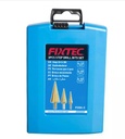 Fixtec FSDK-3 3-Piece Step Drill Bit Set – Metric Sizes, High-Speed Steel for Metal & Sheet Drilling