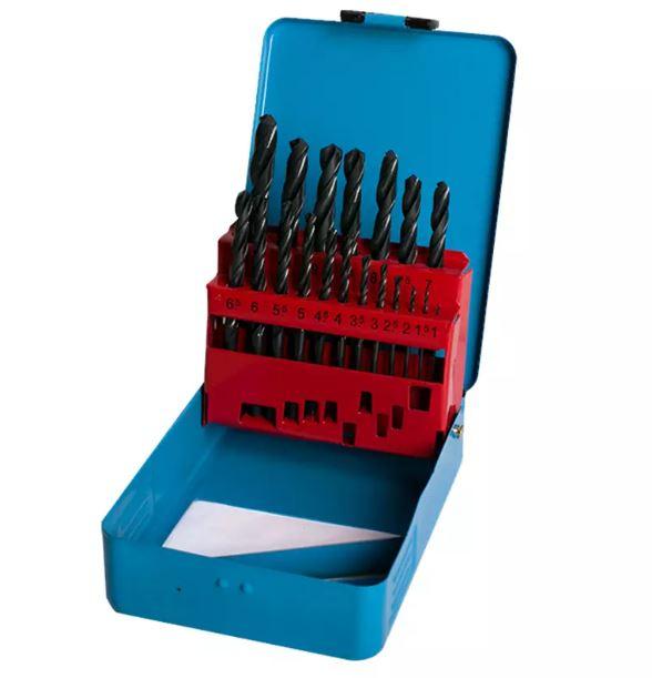 Fixtec FDBG1901K 19-Piece HSS Drill Bit Set – High-Speed Steel Bits for Metal, Wood & Plastic