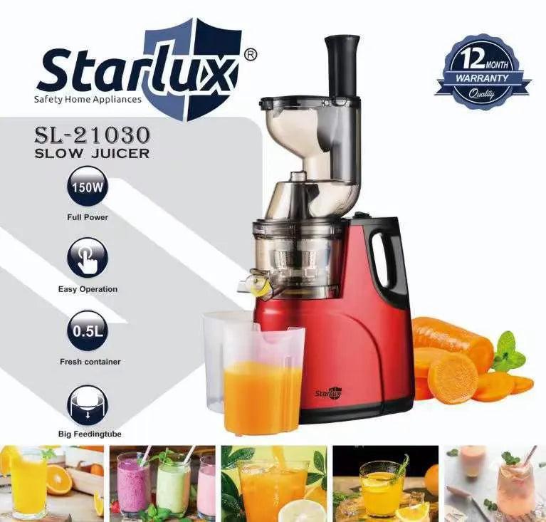 Starlux SL-21030 Slow Juicer – Efficient Electric Juicer for Fresh Fruits & Vegetables