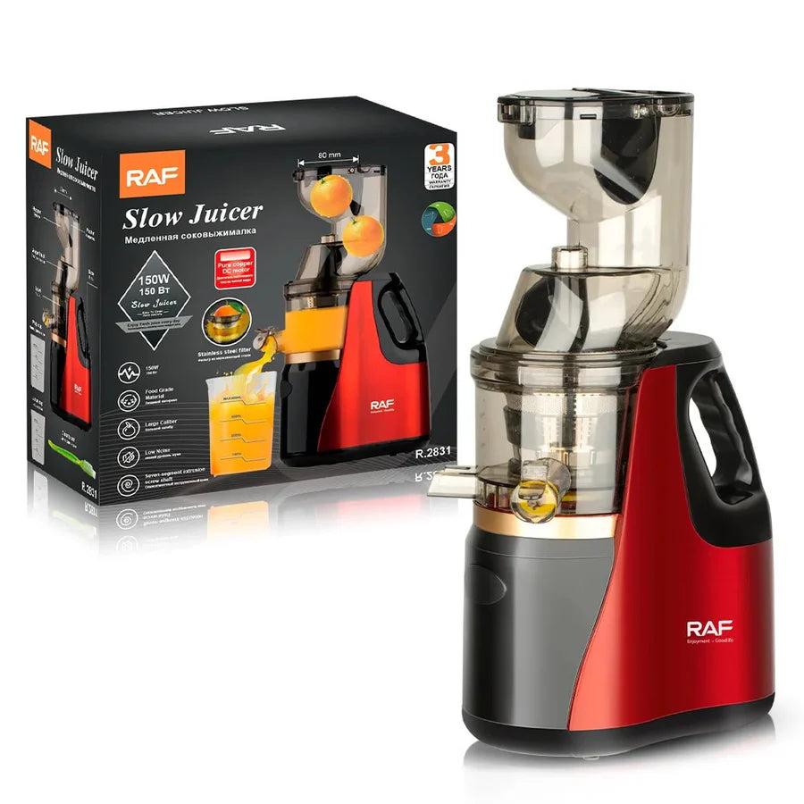 RAF R.2831 150W Slow Juicer – Efficient Electric Juicer for Fresh Fruits & Vegetables