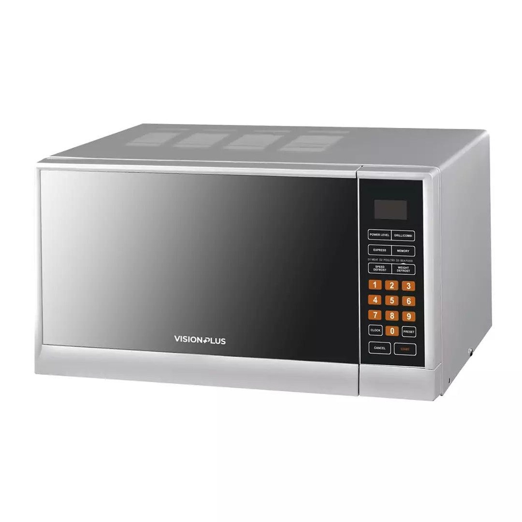 VISION PLUS VPMW25GD-S 25L Microwave Oven & Grill – Powerful Combo Microwave for Home
