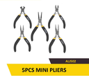 Uyustools ALJ502 5-Piece Mini Pliers Set – Precision Micro Hand Tools for Jewelry, Electronics, Crafts & Small Repairs