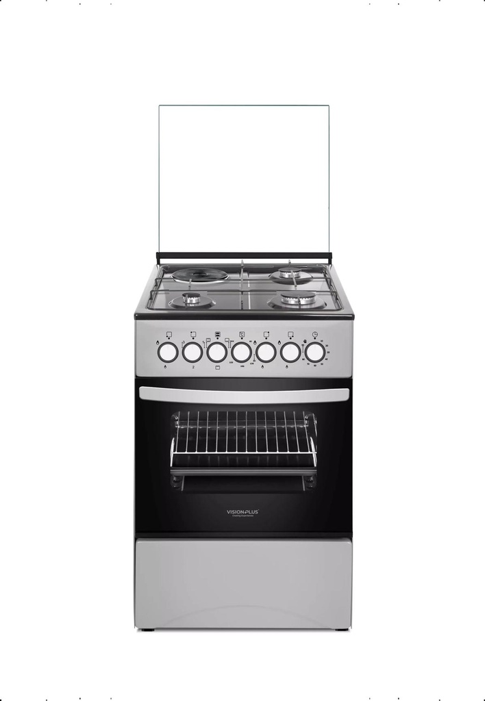 Vision Plus VPSC3150G 3 Gas + 1 Electric 50x50 Standing Cooker with Electric Oven – Durable Multi-Function Cooker